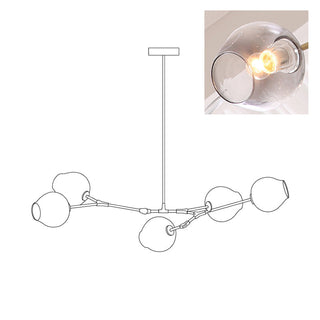 Bifurcation Contemporary Glass Chandelier