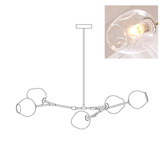Bifurcation Contemporary Glass Chandelier