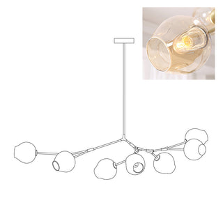 Bifurcation Contemporary Glass Chandelier