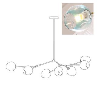Bifurcation Contemporary Glass Chandelier