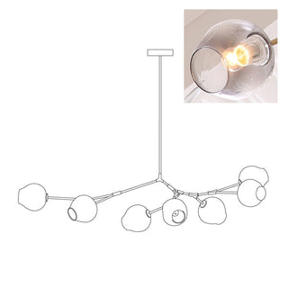 Bifurcation Contemporary Glass Chandelier