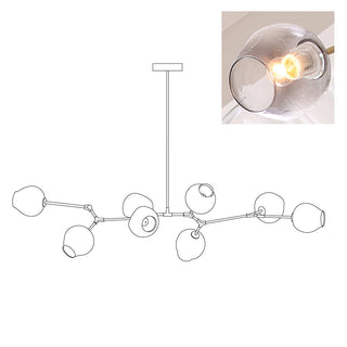 Bifurcation Contemporary Glass Chandelier