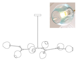 Bifurcation Contemporary Glass Chandelier