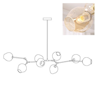 Bifurcation Contemporary Glass Chandelier