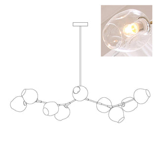 Bifurcation Contemporary Glass Chandelier