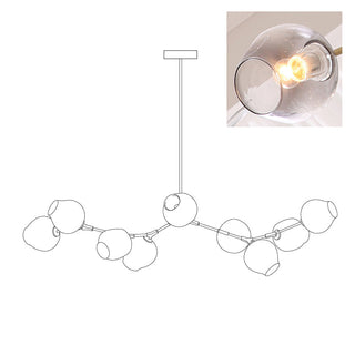 Bifurcation Contemporary Glass Chandelier