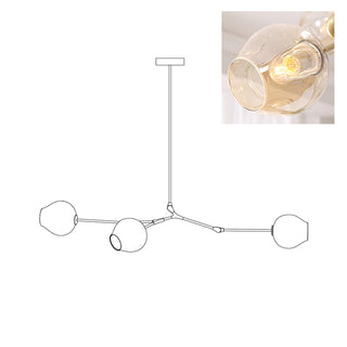 Bifurcation Contemporary Glass Chandelier