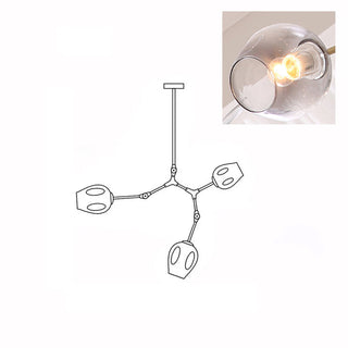 Bifurcation Contemporary Metal Chandelier