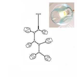 Bifurcation Contemporary Metal Chandelier