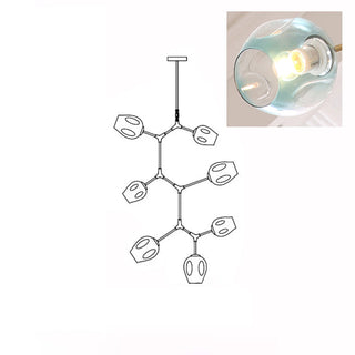 Bifurcation Contemporary Metal Chandelier