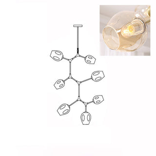 Bifurcation Contemporary Metal Chandelier