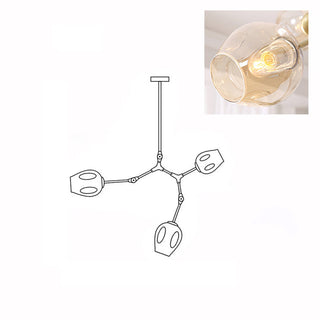 Bifurcation Contemporary Metal Chandelier