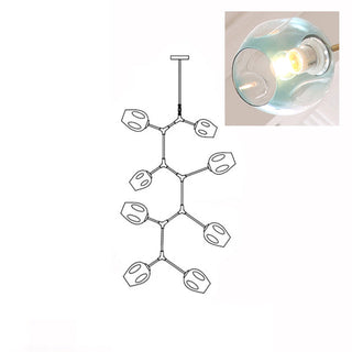 Bifurcation Contemporary Metal Chandelier