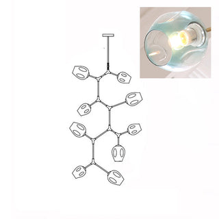 Bifurcation Contemporary Metal Chandelier