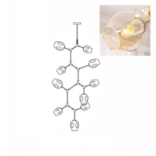 Bifurcation Contemporary Metal Chandelier
