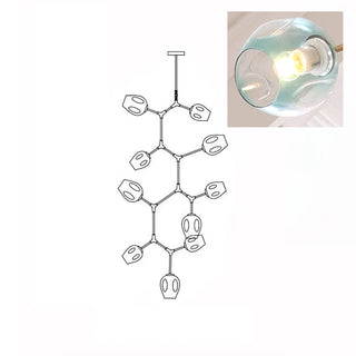 Bifurcation Contemporary Metal Chandelier