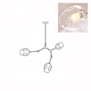 Bifurcation Contemporary Metal Chandelier