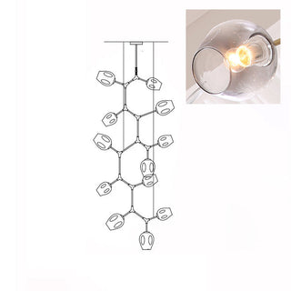 Bifurcation Contemporary Metal Chandelier