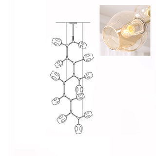 Bifurcation Contemporary Metal Chandelier