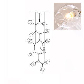 Bifurcation Contemporary Metal Chandelier