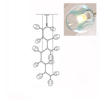 Bifurcation Contemporary Metal Chandelier