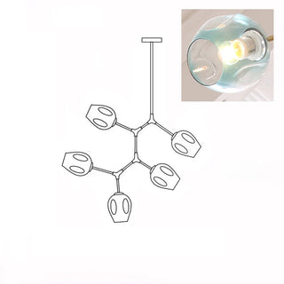 Bifurcation Contemporary Metal Chandelier
