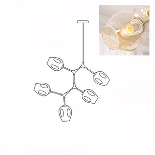Bifurcation Contemporary Metal Chandelier