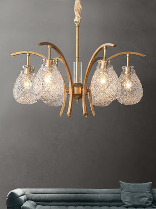 Big Flower Bag Floral Glass Chandelier 25.2