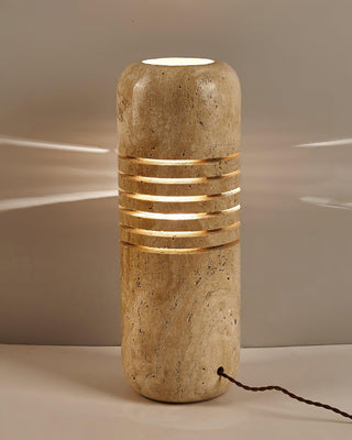 Big Stone Bucket Modern Travertine Floor Light