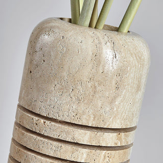 Big Stone Bucket Modern Travertine Floor Light