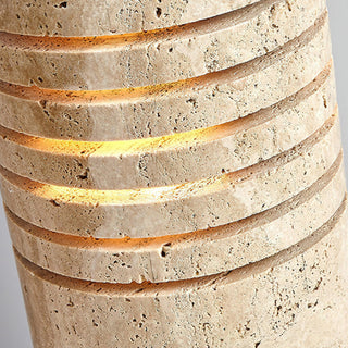 Big Stone Bucket Modern Travertine Floor Light
