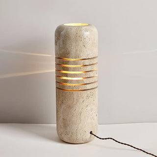 Big Stone Bucket Modern Travertine Floor Light