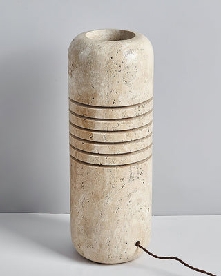 Big Stone Bucket Modern Travertine Floor Light