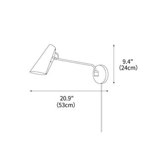 Birdy Classic Steel Plug-in Wall Light