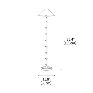 Black Bamboo Minimalist Resin Floor Light