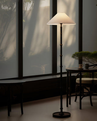 Black Bamboo Minimalist Resin Floor Light
