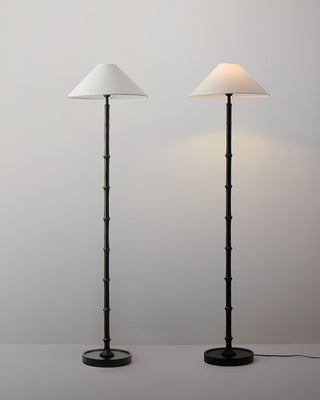 Black Bamboo Minimalist Resin Floor Light