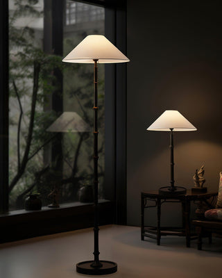 Black Bamboo Minimalist Resin Floor Light