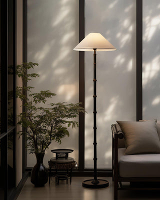 Black Bamboo Minimalist Resin Floor Light