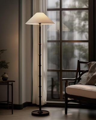 Black Bamboo Minimalist Resin Floor Light