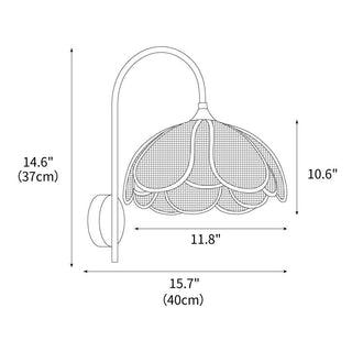 Bloom Natural Rattan Wall Light