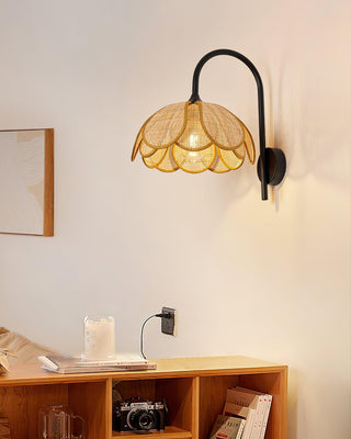 Bloom Natural Rattan Wall Light