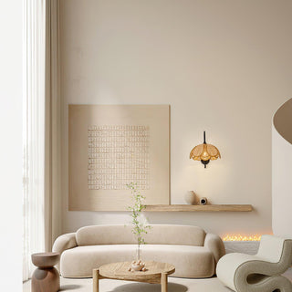 Bloom Natural Rattan Wall Light