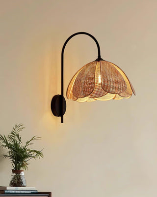 Bloom Natural Rattan Wall Light