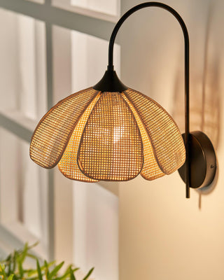 Bloom Natural Rattan Wall Light