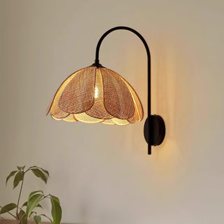 Bloom Natural Rattan Wall Light