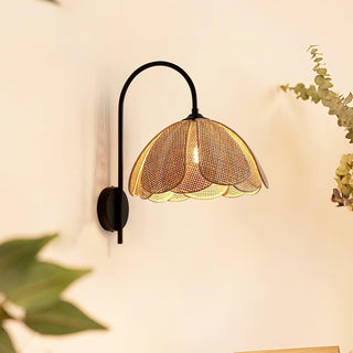 Bloom Natural Rattan Wall Light