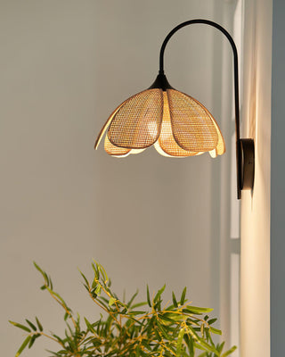 Bloom Natural Rattan Wall Light