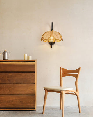 Bloom Natural Rattan Wall Light