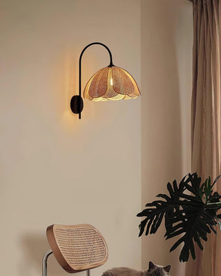 Bloom Natural Rattan Wall Light